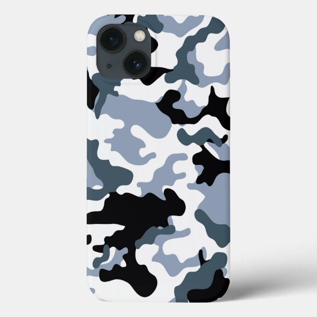 Funda De Case-Mate Para iPhone Camo negro y gris (Reverso)