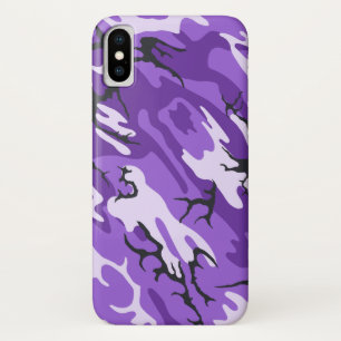Funda Para iPhone X Camo púrpura
