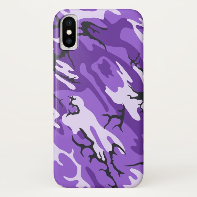 Funda De Case-Mate Para iPhone Camo púrpura (Reverso)