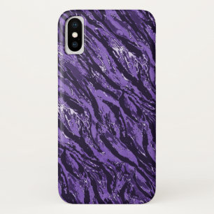 Funda Para iPhone X Camo púrpura rayado