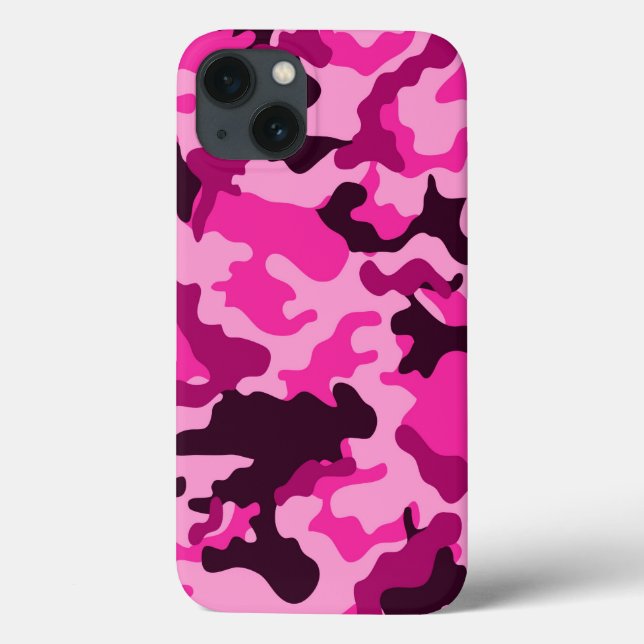 Funda De Case-Mate Para iPhone Camo rosa (Reverso)