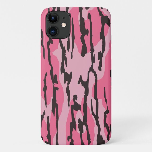 Funda De Case-Mate Para iPhone Camo Rosa Bottom Lands para Mujeres y Niñas (Reverso)