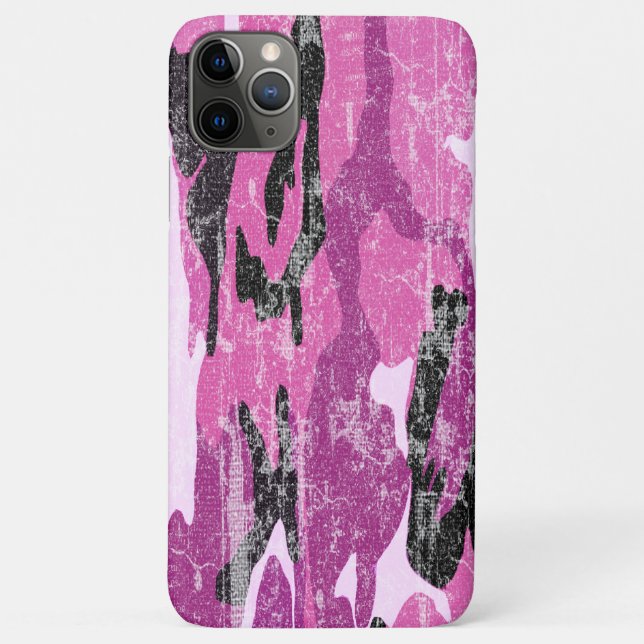 Funda De Case-Mate Para iPhone Camo rosado descolorado (Reverso)