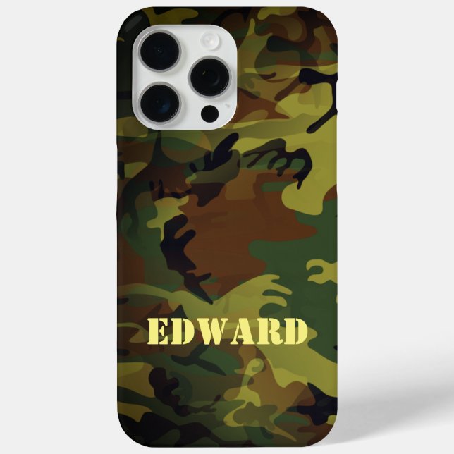 Funda De Case-Mate Para iPhone Camo verde (Reverso )