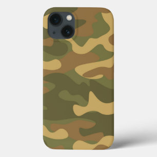 Funda Para iPhone 13 Camo verde de arena marrón