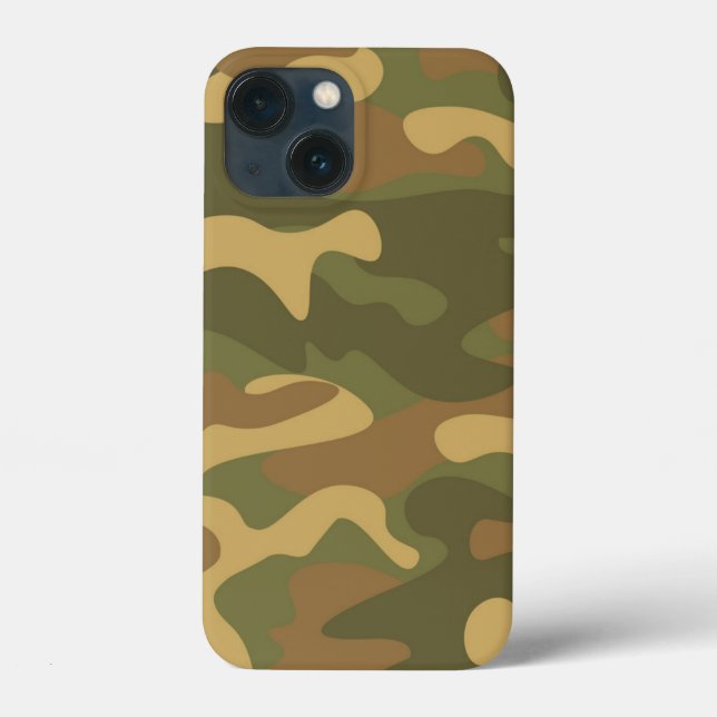 Funda De Case-Mate Para iPhone Camo Verde Marrón Arena (Reverso )