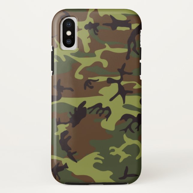 Funda De Case-Mate Para iPhone Camo verde mosca (Reverso)