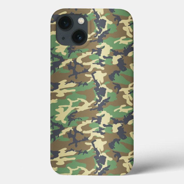 Funda De Case-Mate Para iPhone Camo Woodland estándar (Reverso)