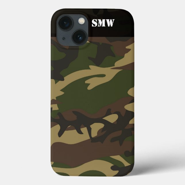 Funda De Case-Mate Para iPhone Camoflauge Militar Verde Personalizado (Reverso)