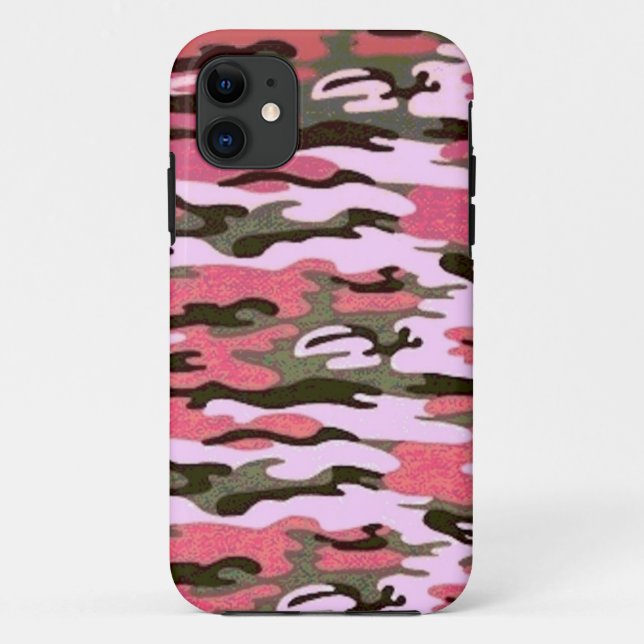 Funda De Case-Mate Para iPhone Camoflauge rosa y verde (Reverso)
