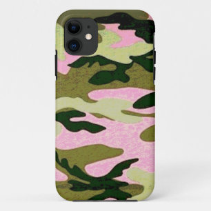 Funda Para iPhone 11 Camoflauge rosa y verde