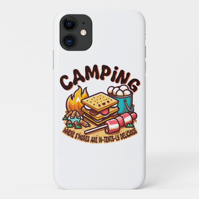 Funda De Case-Mate Para iPhone campamento de smores (Reverso)