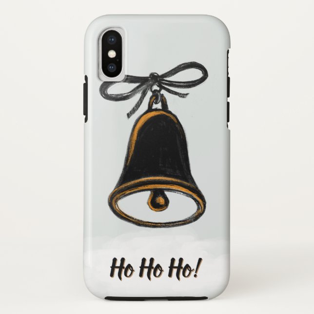 Funda De Case-Mate Para iPhone Campana blanco y negro (Reverso)