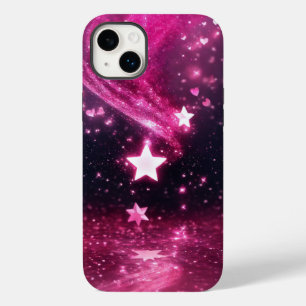 Funda Para iPhone 14 Plus De Case-Mate "Campaña de Stardust Rosa: Arte del Corazón Purpur