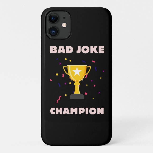 Funda De Case-Mate Para iPhone Campeón de chistes malos (Reverso)
