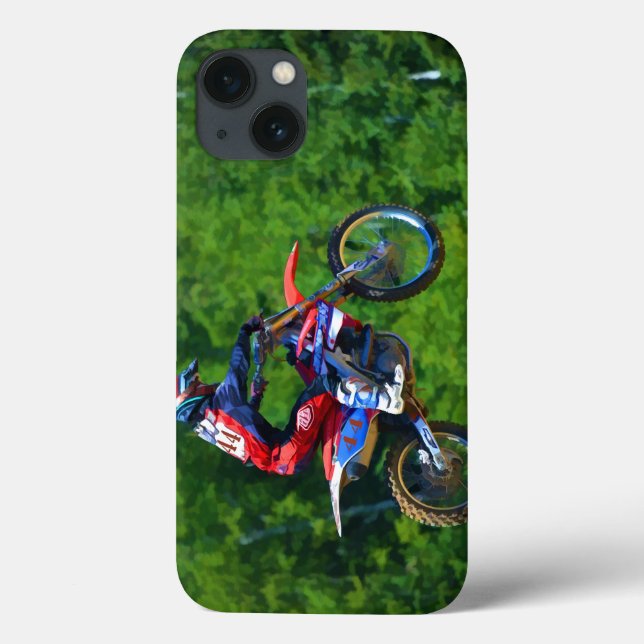 Funda De Case-Mate Para iPhone Campeón de Motocross Dirt Bike (Reverso)