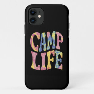 Funda Para iPhone 11 Camping Chicas de verano Camp Life Tie-Die Retro