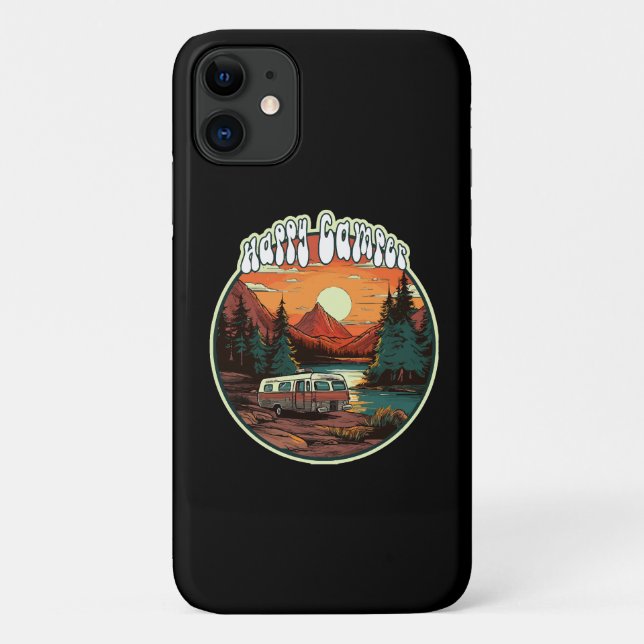 Funda De Case-Mate Para iPhone Camping Feliz (Reverso)