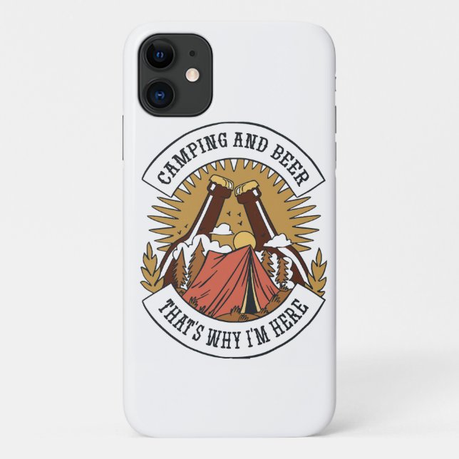 Funda De Case-Mate Para iPhone Camping y Cerveza (Reverso)