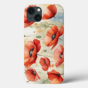 Funda Para iPhone 13 Campo acuarela vibrante de lapidarios salvajes en