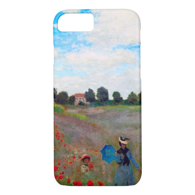 Funda De Case-Mate Para iPhone Campo de amapola, Monet (Reverso)