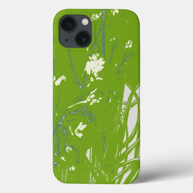 Funda De Case-Mate Para iPhone campo de camomila verde (Reverso)