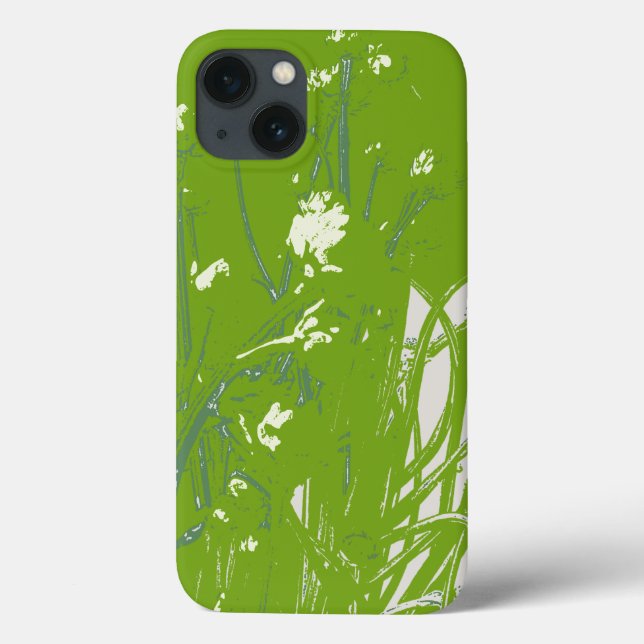 Funda De Case-Mate Para iPhone campo de camomila verde (Reverso)