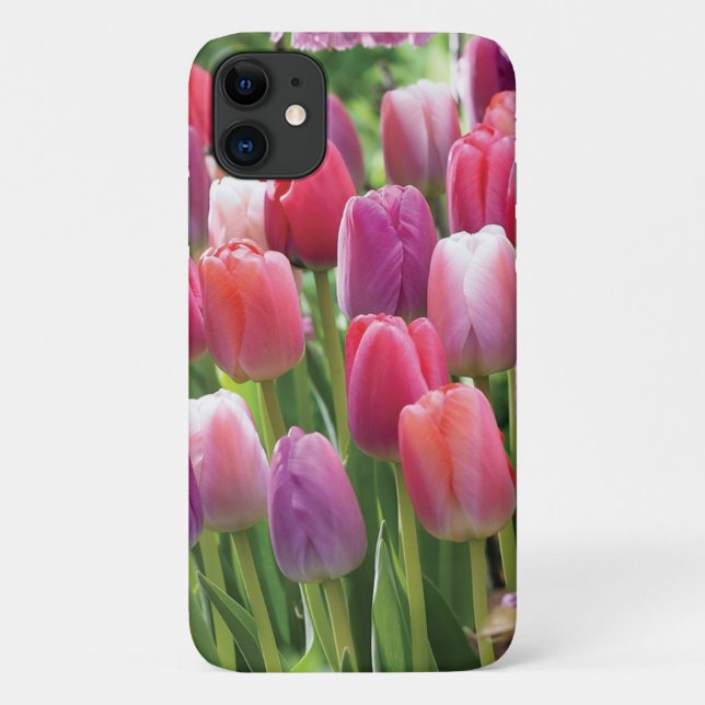 Funda De Case-Mate Para iPhone Campo de estuche para iPhone de Tulips (Reverso)