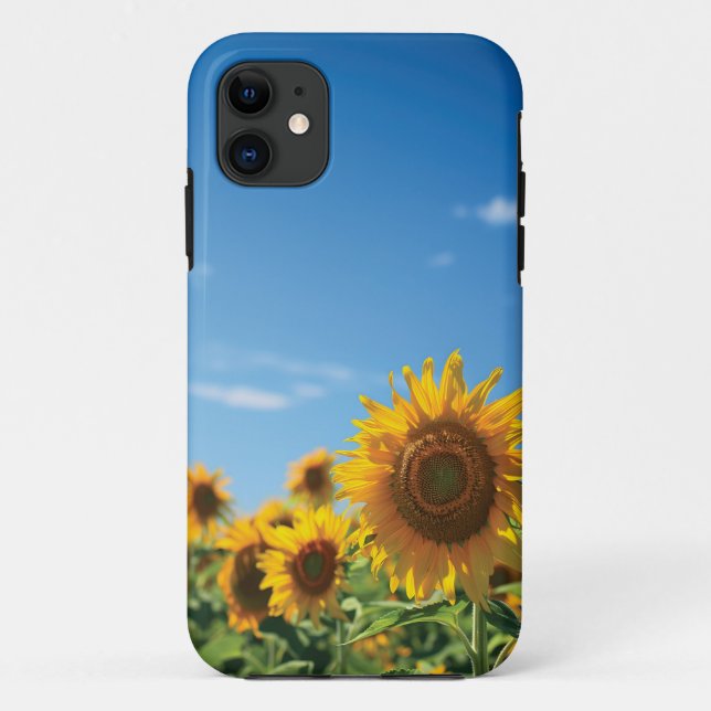 Funda De Case-Mate Para iPhone Campo de girasol (Reverso)