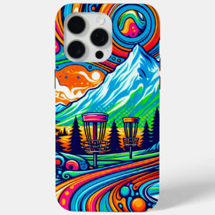 Funda Para iPhone 15 Pro Max Campo de golf de disco psicodélico