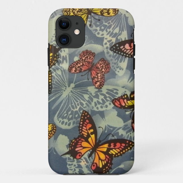 Funda De Case-Mate Para iPhone Campo de mariposas (Reverso)