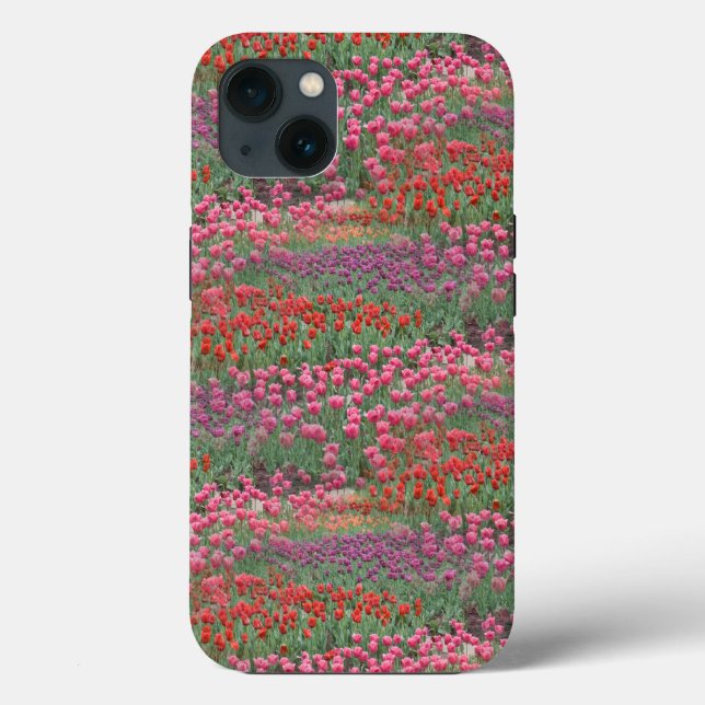 Funda De Case-Mate Para iPhone Campo De Tulipanes (Reverso )