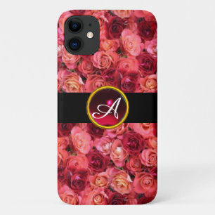 FUNDA PARA iPhone 11 CAMPO ROSO ROJO ROJO ROJO, ROJO GEMSTONE MONOGRAM