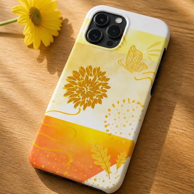 Funda De Case-Mate Para iPhone Campos abstractos de oro (Subido por el creador)