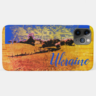 Funda Para iPhone 11 Pro Max Campos de campo amarillos Árboles cielo azul