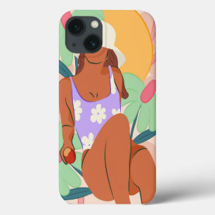 Funda Para iPhone 13 Campos de flores y sol