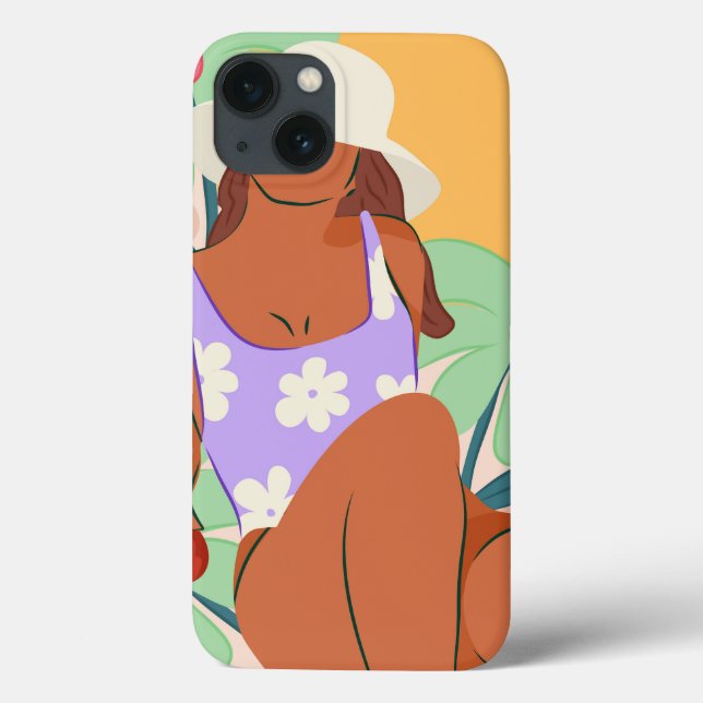 Funda De Case-Mate Para iPhone Campos de flores y sol (Reverso)