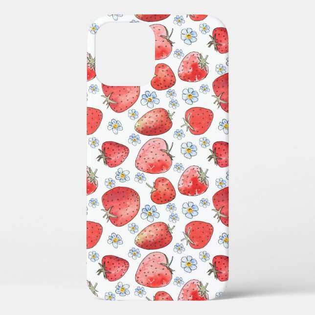 Funda De Case-Mate Para iPhone Campos de fresa: Frescura de verano (Reverso )
