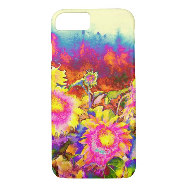Funda De Case-Mate Para iPhone Campos de girasol (Reverso)