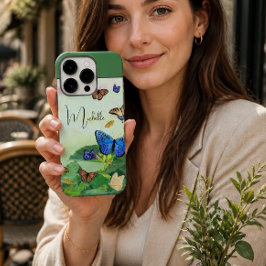 Funda Para iPhone 14 Pro Max De Case-Mate Campos de mariposas abstractas personalizados