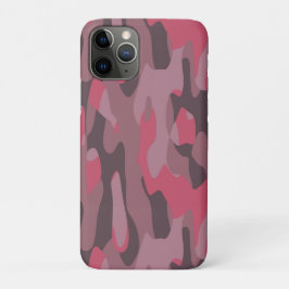 Funda Para iPhone 11 Pro Camuflaje abstracto rosa y malva