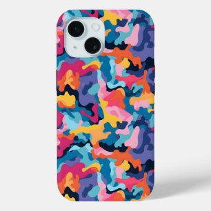 Funda Para iPhone 15 Camuflaje arco iris