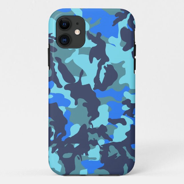 Funda De Case-Mate Para iPhone Camuflaje azul (Reverso)