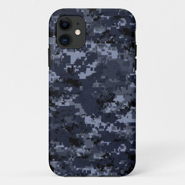 Funda De Case-Mate Para iPhone Camuflaje Azul Militar de Estados Unidos (Reverso)