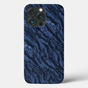Funda Para iPhone 13 Pro Camuflaje azul rayado