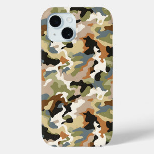 Funda Para iPhone 15 Camuflaje clásico verde