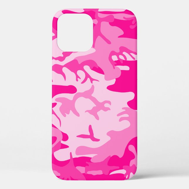 Funda De Case-Mate Para iPhone camuflaje de camo rosa caliente (Reverso )