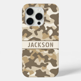 Funda Para iPhone 15 Pro Camuflaje de desierto personalizado