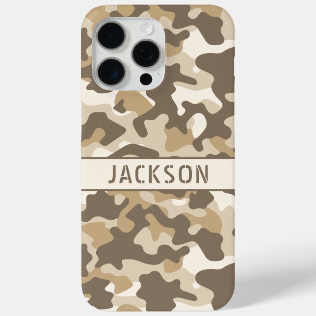 Funda De Case-Mate Para iPhone Camuflaje de desierto personalizado (Reverso )