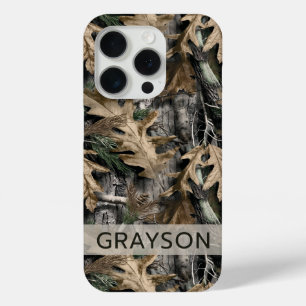 Funda Para iPhone 15 Pro Camuflaje de roble personalizado